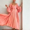 Acler Lothair Dress In Coral