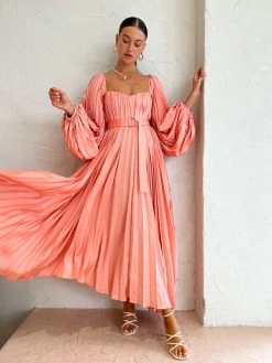Acler Lothair Dress In Coral