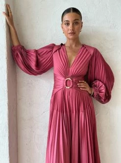 Acler Oakfield Dress In Dusty Rose