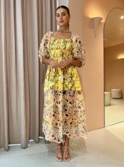 Acler Bradlee Dress In Kaleidoscope Floral