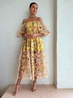 Acler Bradlee Dress In Kaleidoscope Floral -Coco & Lola SHOP Acler Low Res 247 600x