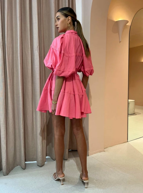 Acler Bowdon Dress In Dusty Rose 6 Acler Bowdon Dress In Dusty Rose - Image 4