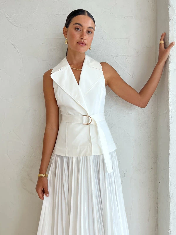 Acler Cliff Dress In Ivory 6 Acler Cliff Dress In Ivory - Image 4