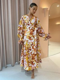 Acler Lydford Dress In Lilac Brush