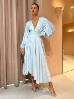 Acler Palms Dress In Sky Blue -Coco & Lola SHOP Acler Lowres Reshoot September 3 600x