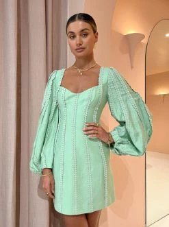 Acler Duxbury Dress In Foam Green -Coco & Lola SHOP Acler lowres 29 600x