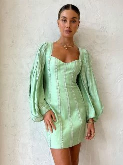 Acler Duxbury Dress In Foam Green