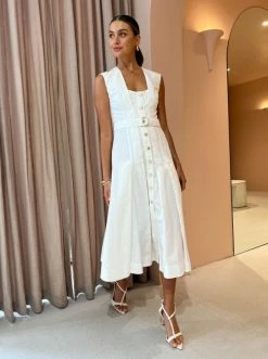 Acler Flaxton Dress In Ivory -Coco & Lola SHOP Acler reshoot low Res 100 600x