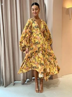 Acler Palms Dress In Kaleidoscope Floral