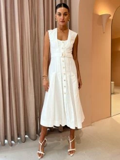 Acler Flaxton Dress In Ivory