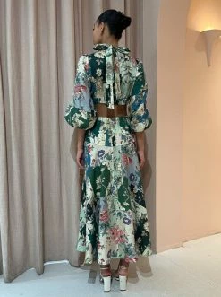 Alemais Loretta Patchwork Midi In Sage Floral 11 Alemais Loretta Patchwork Midi In Sage Floral -Coco & Lola SHOP Alemais July18 lowres 20 600x