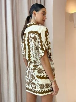 Alemais Tropic Sarong Mini Skirt In Choc/Cream -Coco & Lola SHOP Alemais Lowres 107 7ec789f5 ef69 44a3 a133 290891742d52 600x