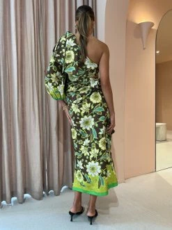 Alemais Winnie One-Shoulder Midi Dress In Chocolate -Coco & Lola SHOP Alemais Lowres 139 600x