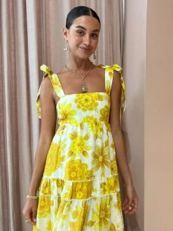 Alemais Sonny Midi Sundress In Lemon -Coco & Lola SHOP Alemais Lowres 146 600x