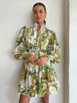 Coco & Lola SHOP 13 Alemais Octavia Ruffle Mini Dress In Ivory