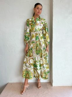 Alemais Octavia V Neck Shirtdress In Ivory