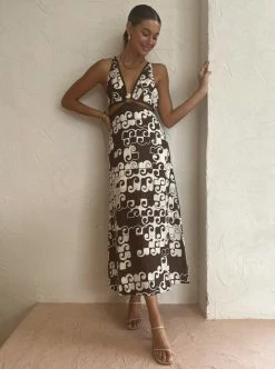 Alemais Maurice Cut Out Midi Dress In Chocolate -Coco & Lola SHOP Alemais Lowres 35 dbc3ee1d 6413 4dc4 8536 63a259c380af 600x