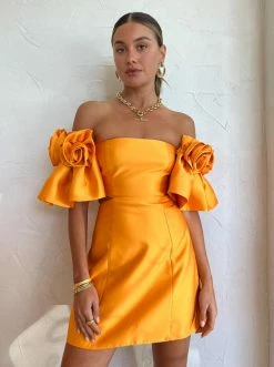 Alemais Macie Rosette Mini Dress In Saffron -Coco & Lola SHOP Alemais Lowres 39 97fbea75 4fa9 42d5 8441 4eaddd90db49 600x