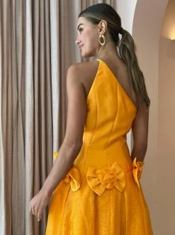 Alemais Macie One Shoulder Rosette Dress In Saffron -Coco & Lola SHOP Alemais Lowres 54 f8cd0af8 e4f5 4dcf bb62 28ef55960c45 600x
