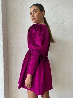 Alemais Rosario Mini Puff Sleeve Dress In Fushia -Coco & Lola SHOP Alemais Lowres August 30 20deb432 8eba 4c77 835a 38e968cb40c4 600x