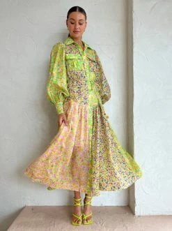 Alemais Daisy Patchwork Shirtdress In Multi -Coco & Lola SHOP Alemais Lowres 61 600x