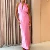 Bec & Bridge Indi Halter Maxi Dress In Candy Pink