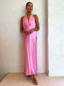Bec & Bridge Indi Halter Maxi Dress In Candy Pink -Coco & Lola SHOP B B Reshoot Edited Low Res 22 600x