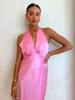 Bec & Bridge Indi Halter Maxi Dress In Candy Pink -Coco & Lola SHOP B B Reshoot Edited Low Res 24 600x