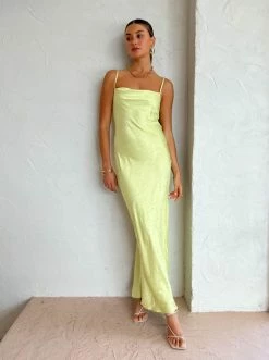 Bec & Bridge Lani Maxi Dress In Lime