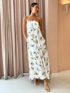 Bec & Bridge Giselle Strapless Maxi Dress In Ivory Print -Coco & Lola SHOP Bec Bridge Lowres 14 e8b3895d 704d 4577 a38d 6fdc364984dd 600x