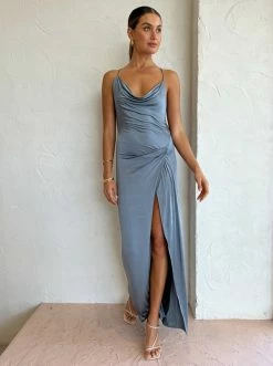 Bec & Bridge Ariel Cowl Maxi Dress In Charcoal