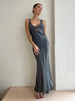 Bec & Bridge Celestial Keyhole Maxi Dress In Gun Metal/Black -Coco & Lola SHOP Bec Bridge Lowres 8 7f99e264 b19b 4a4d 9cc2 71bc560267eb 600x