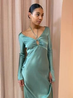 Bec & Bridge Malyka L/S Maxi Dress In Moss Green -Coco & Lola SHOP Becandbridge Lowres July 125 600x