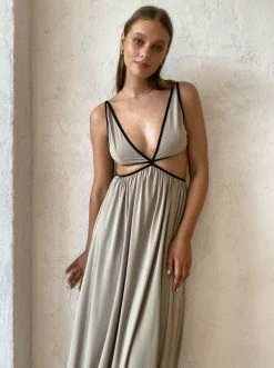 Bec & Bridge Sesame Maxi Dress In Sesame -Coco & Lola SHOP Becbridgemaxi lowres 11March 21 600x