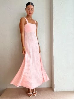 By Johnny Adelita Knit Midi Dress In Marle Pink -Coco & Lola SHOP ByJohnny Lowres 62 600x