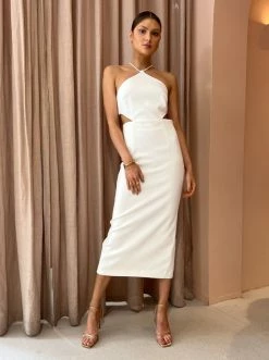 By Johnny Fresco Halter Maxi In Ivory -Coco & Lola SHOP ByJohnny Lowres 105 600x