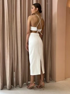 By Johnny Fresco Halter Maxi In Ivory -Coco & Lola SHOP ByJohnny Lowres 107 600x