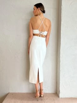By Johnny Fresco Halter Maxi In Ivory -Coco & Lola SHOP ByJohnny Lowres 113 600x