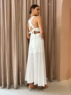 By Johnny Lennon Anglaise Tie Back Midi Dress In Ivory -Coco & Lola SHOP ByJohnny Lowres 39 ddf61947 55a7 43e2 a6ab 16cdee9b8c33 600x