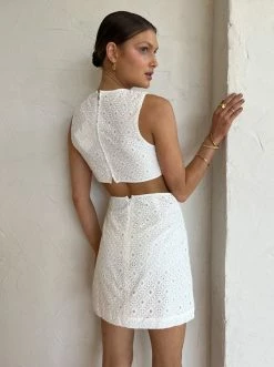 By Johnny Lennon Anglaise Mini Dress In Ivory -Coco & Lola SHOP ByJohnny Lowres 78 600x