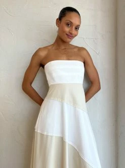 By Johnny Vanilla Stripe Strapless In Ivory Sand -Coco & Lola SHOP By Johnny Low Res 243 600x