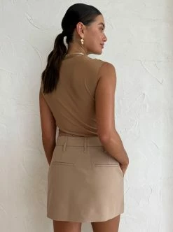 Camilla And Marc Sterling Mini Skirt In Camel -Coco & Lola SHOP CAMILLA AND MARC Lowres 166 600x