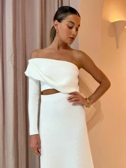 Camilla And Marc Javier Knit Dress In Ivory -Coco & Lola SHOP Camilla And Marc Low Res 110 600x