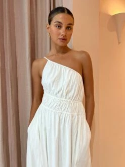 Camilla And Marc Sevilla Asymmetric Dress In Cream -Coco & Lola SHOP Camilla And Marc Low Res 201 600x