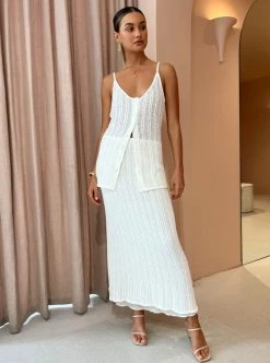 Coco & Lola SHOP 40 Camilla And Marc Dante Knit Skirt In Ivory