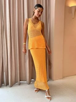 Camilla And Marc Nova Knit Skirt In Apricot -Coco & Lola SHOP Camilla and Marc Low Res 51 866eb42d b20e 4766 933a 7f5794850511 600x