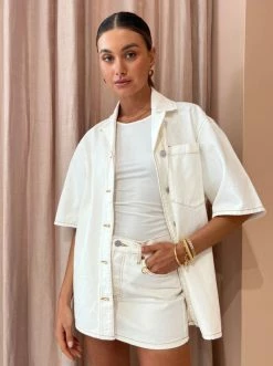 Camilla And Marc Limia Mini Skirt In Salt -Coco & Lola SHOP Camilla and Marc Low Res 8 600x