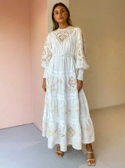 Alemais Cecilia Embroidered Midi Dress In Ivory 13 Alemais Cecilia Embroidered Midi Dress In Ivory -Coco & Lola SHOP Cecilia lowres 14Feb 2 94219dc2 5cdd 4f83 b4e2 10467490d07a 600x