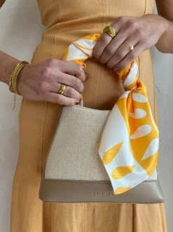 Clea Charlee Pleat Dress In Mango -Coco & Lola SHOP Clea Exclusive Low Res 43 600x