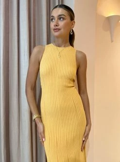 Clea Alina Rib Knit Dress In Mango -Coco & Lola SHOP Clea Low Res 10 90a0d843 0327 427a b6fb ef5b82275ca9 600x